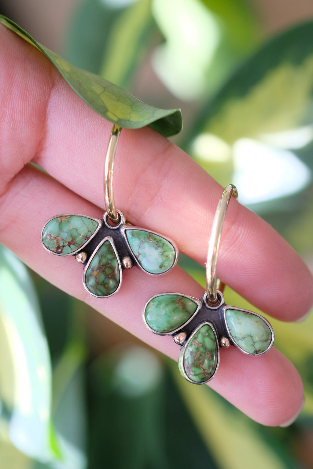 Turquoise Clover Earrings