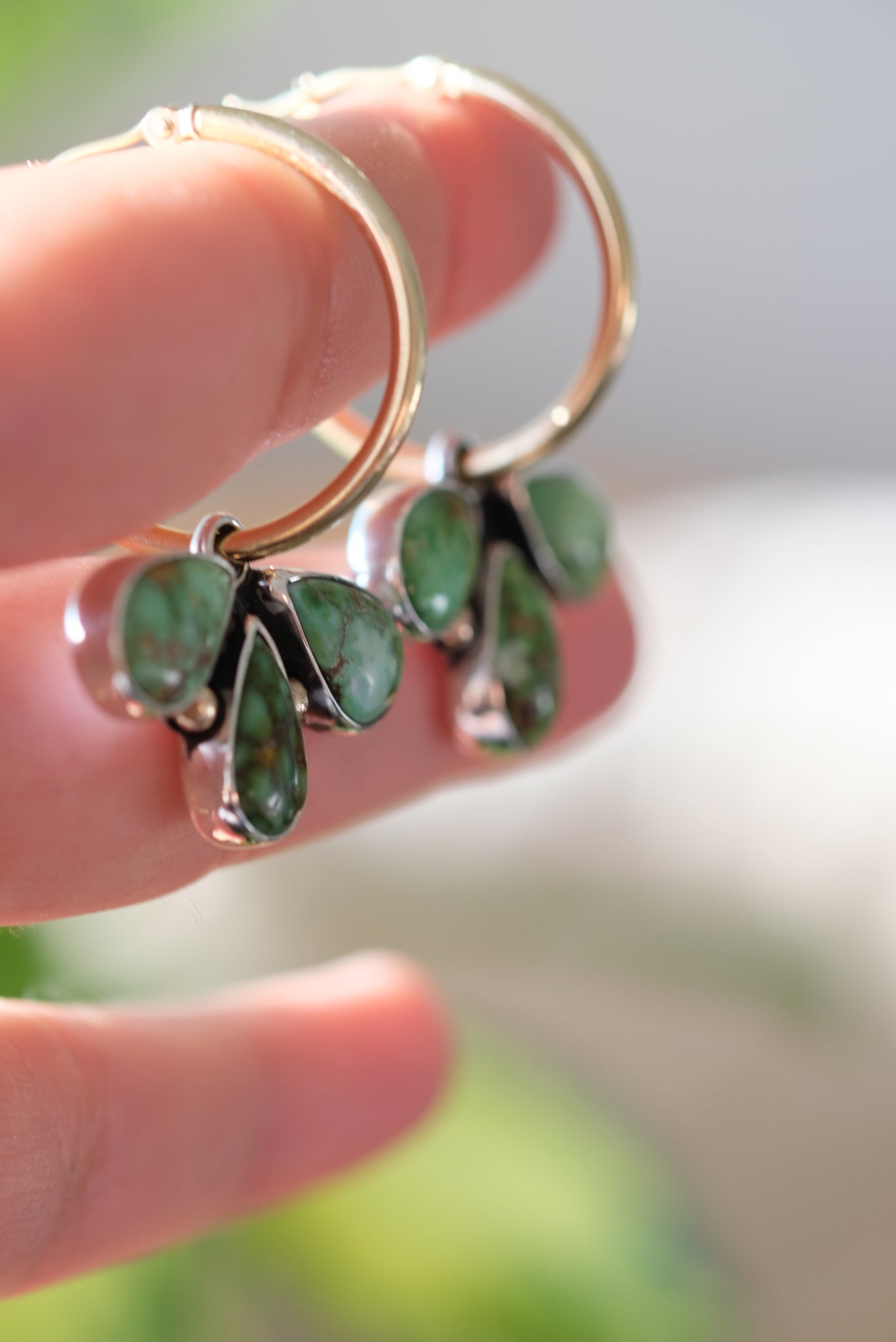 Turquoise Clover Earrings