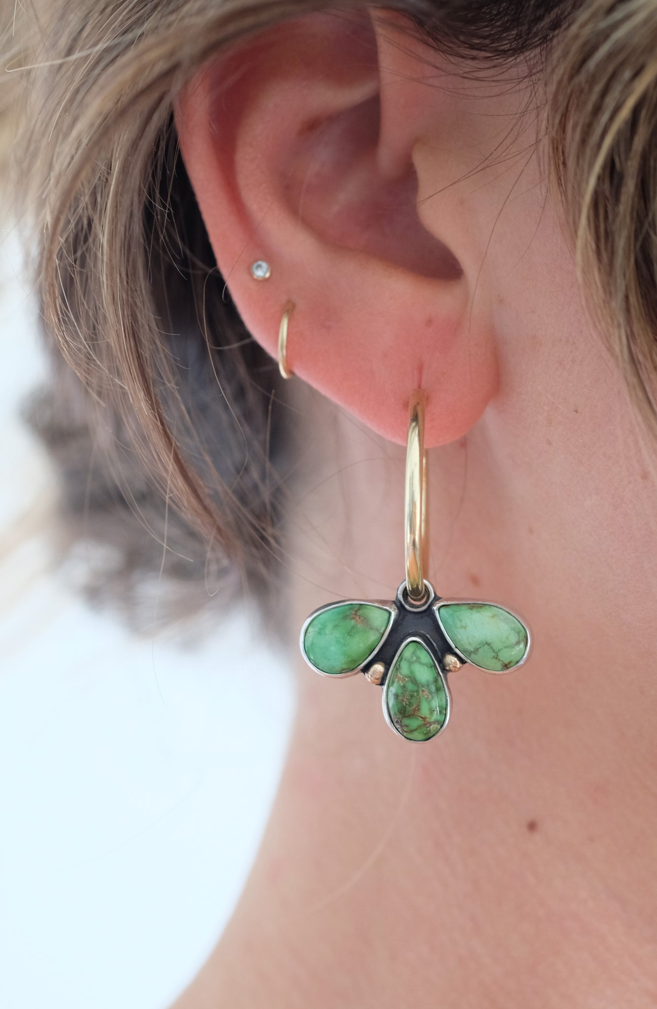 Turquoise Clover Earrings