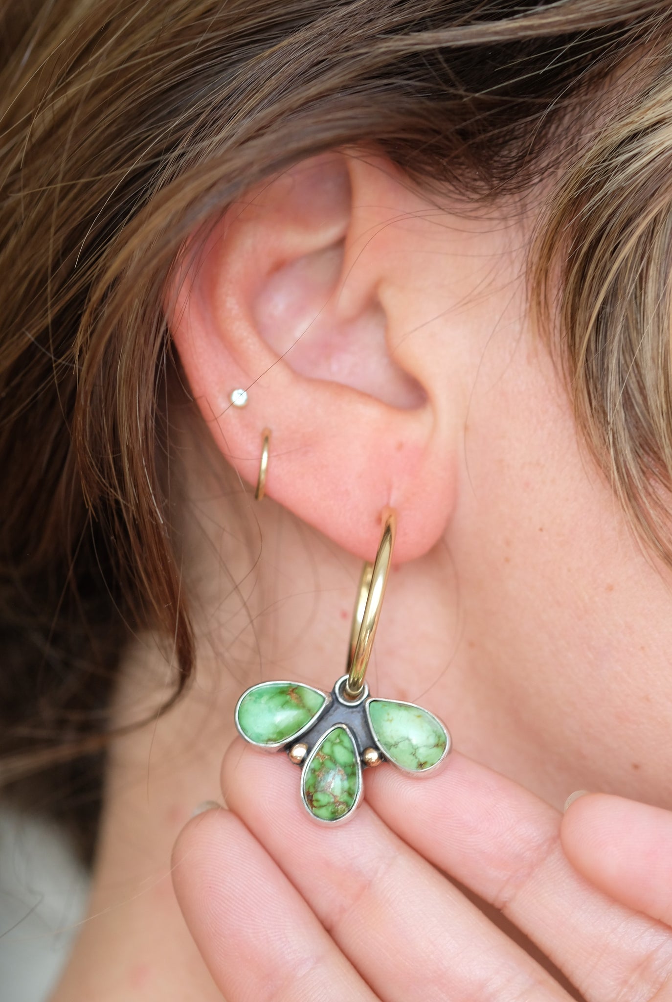 Turquoise Clover Earrings
